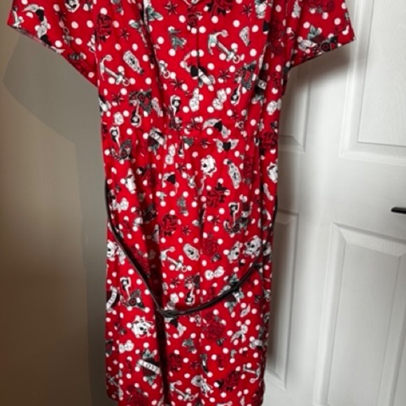 Torrid Red Poplin Collared Midi Swing Dress – Size 24 - Picture 4 of 11